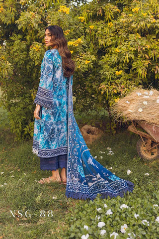 NSG 88 Gardenia Embroidered Printed Lawn Collection Vol 1