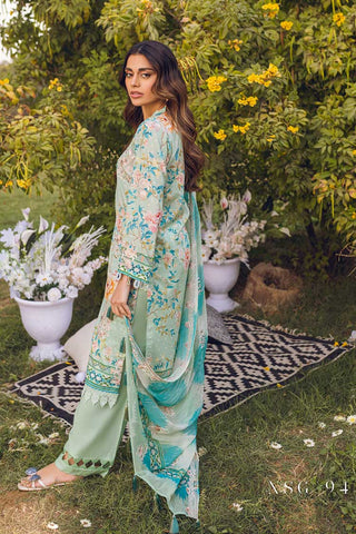 NSG 94 Gardenia Embroidered Printed Lawn Collection Vol 1