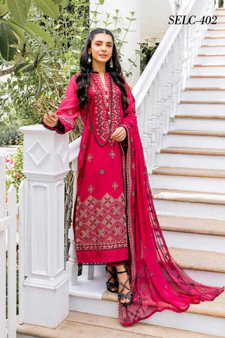 Design 402 Embroidered Lawn Collection