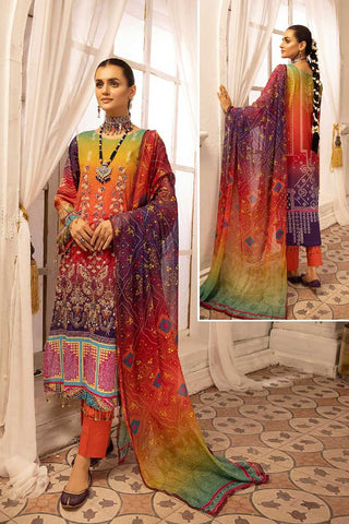 Design 345 Hand Made Embroidered Lawn Collection