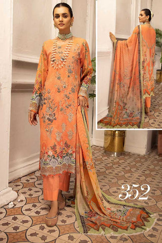 Design 352 Hand Made Embroidered Lawn Collection