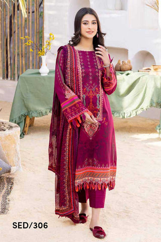 SED 306 Embroidered Dupatta Collection