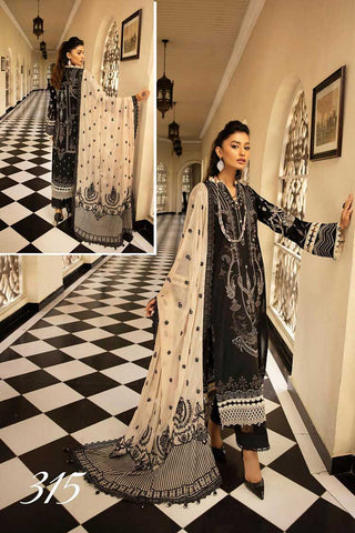 Design 315 Printed Embroidered Lawn Collection