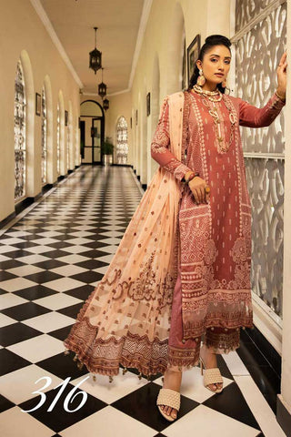 Design 316 Printed Embroidered Lawn Collection