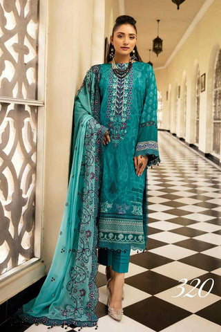 Design 320 Printed Embroidered Lawn Collection