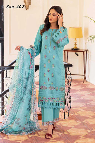 KSE 402 Khadija Embroidered Lawn Collection