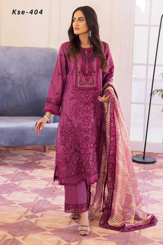 KSE 404 Khadija Embroidered Lawn Collection