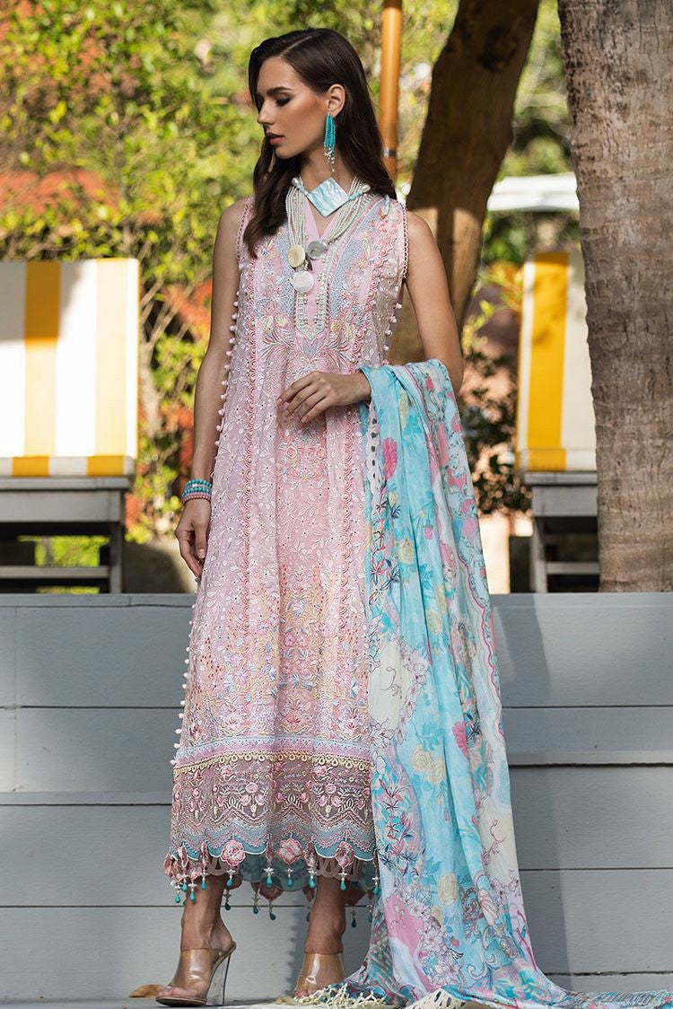 Picture of Ansab Jahangir - AJLL 23 02 Thai Rose Zoha Luxury Lawn Collection - Available at Raja Sahib