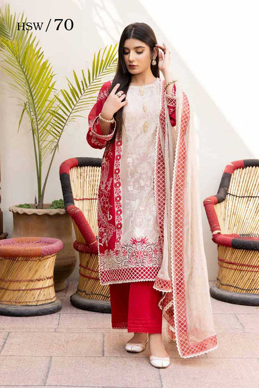 Picture of Shaista - HSW 70 Hareem Embroidered Swiss Collection - Available at Raja Sahib