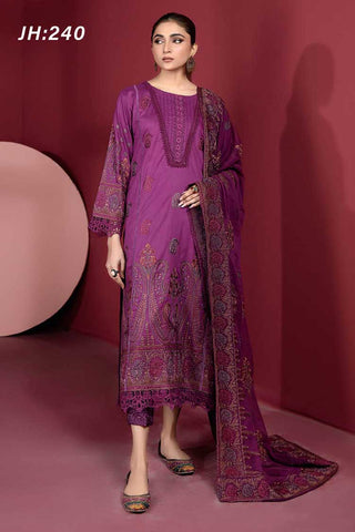 JH 240 Tabasum Embroidered Lawn Collection