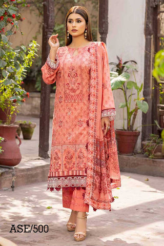 ASE 500 Areeha Embroidered Textured Lawn Collection