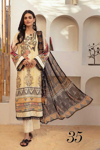 Design 35 Faiza Embroidered Handmade Lawn Collection