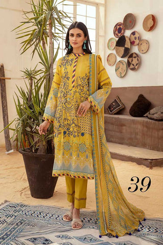 Design 39 Faiza Embroidered Handmade Lawn Collection