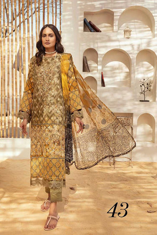 Design 43 Faiza Embroidered Handmade Lawn Collection