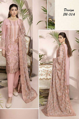 JH 314 Pinks Embroidered Swiss Voil Collection Vol 2