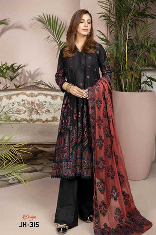 JH 315 Signature Embroidered Rib Lawn Collection