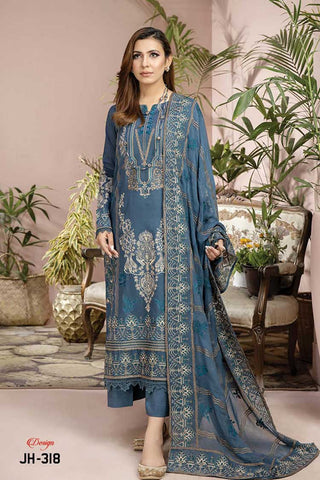 JH 318 Signature Embroidered Rib Lawn Collection