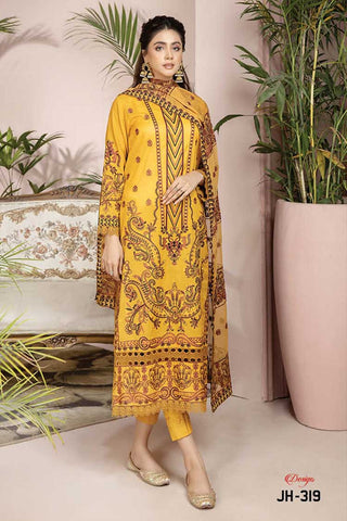 JH 319 Signature Embroidered Rib Lawn Collection