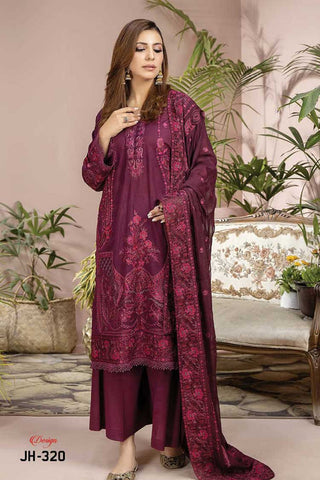 JH 320 Signature Embroidered Rib Lawn Collection