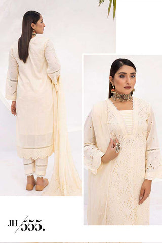 JH 555 Sehra 4 Pc Chikankari Lawn Collection