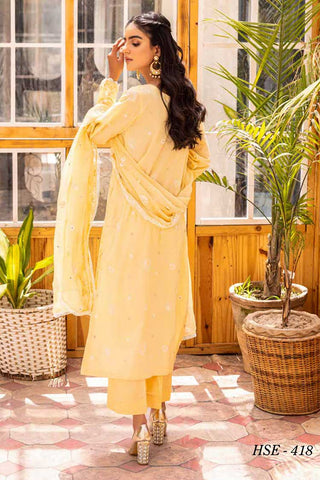 HSE 418 Haniy Embroidered Lawn Collection