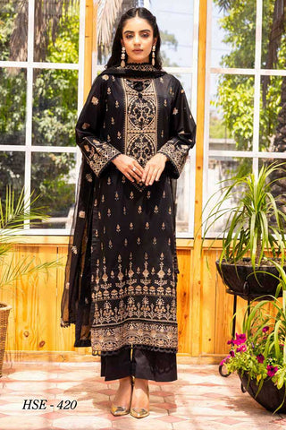 HSE 420 Haniy Embroidered Lawn Collection