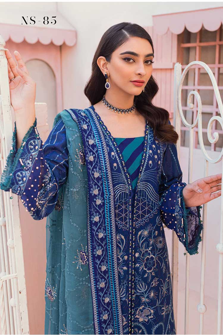 Picture of Nureh - NS 85 Exclusive Embroidered Swiss Lawn Collection Vol 3 - Available at Raja Sahib