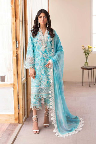 AL 23 V4 06 Blue Lagoon Printkari Lawn Collection