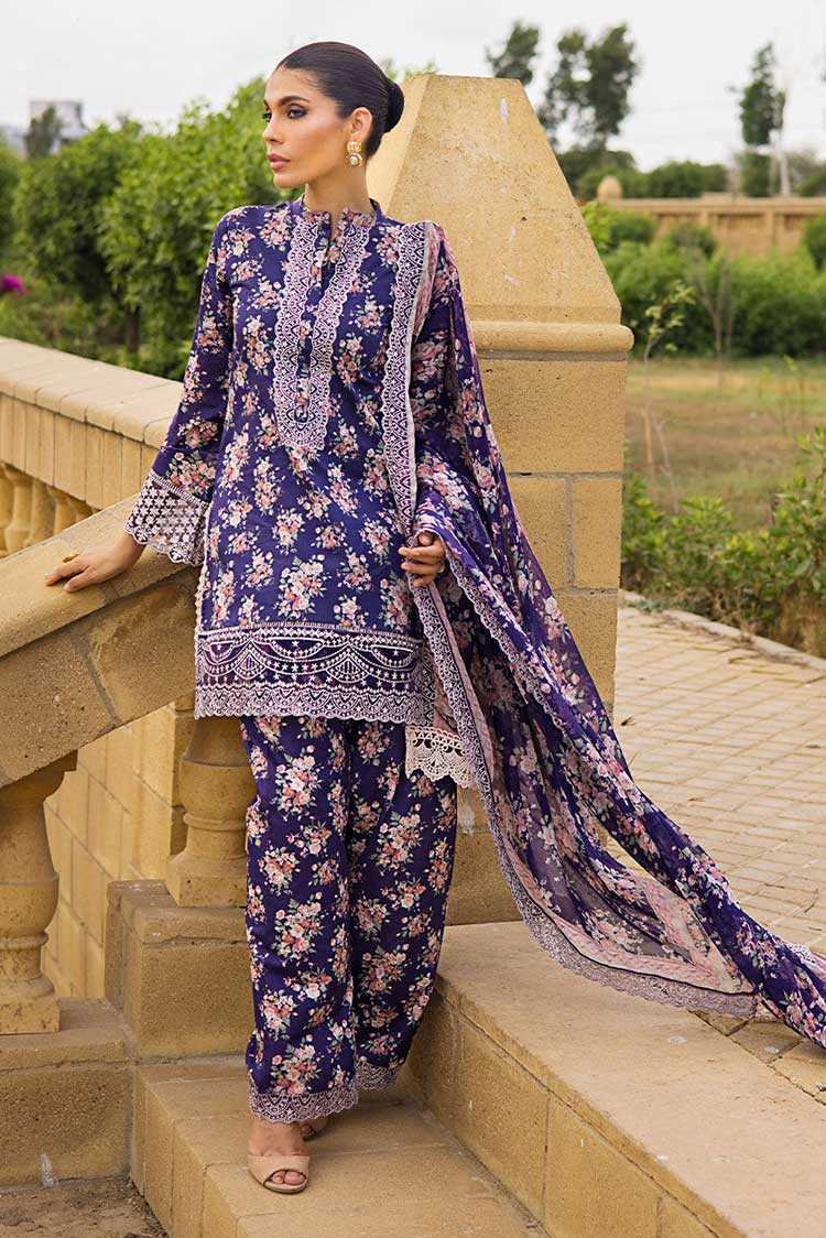 Picture of Zainab Chottani - Aabroo 6B Luxury Lawn Collection - Available at Raja Sahib