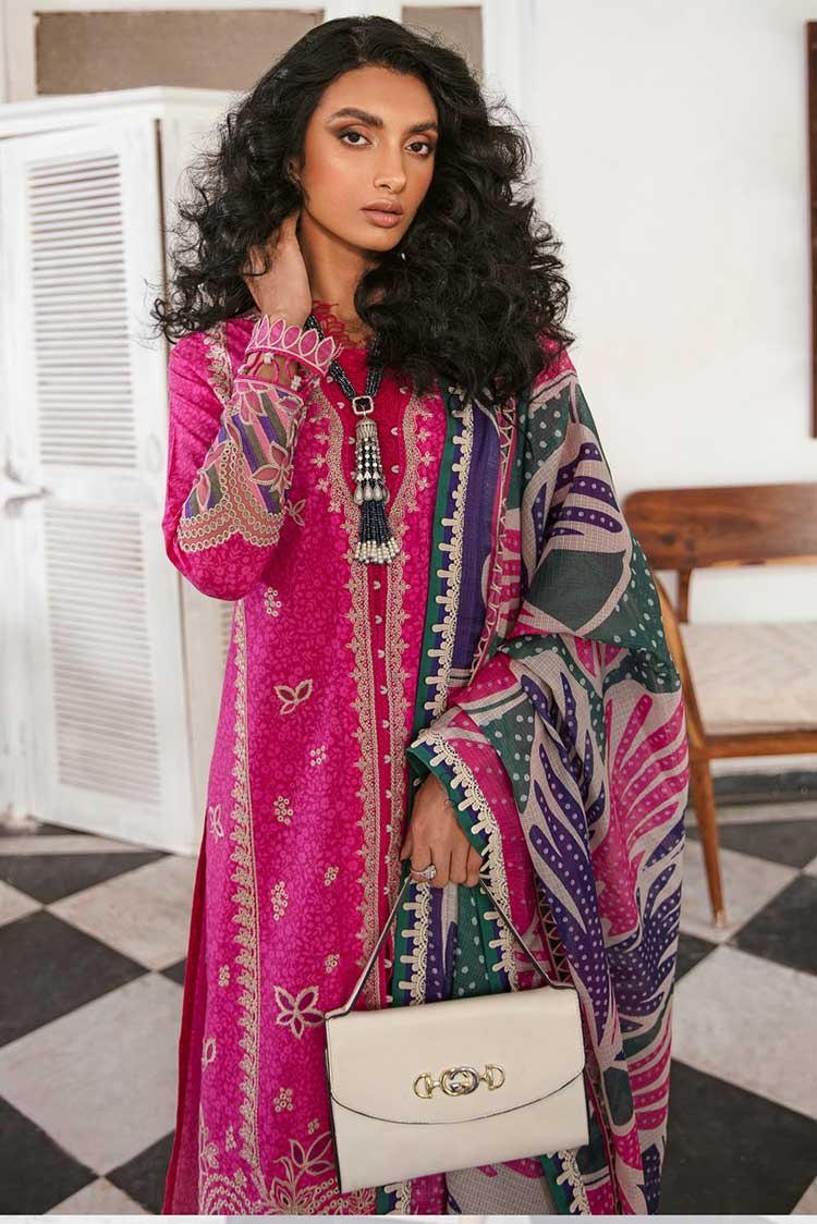 Picture of Jazmin - 02 Bright Fuchsia Iris Lawn Spring Summer Collection - Available at Raja Sahib