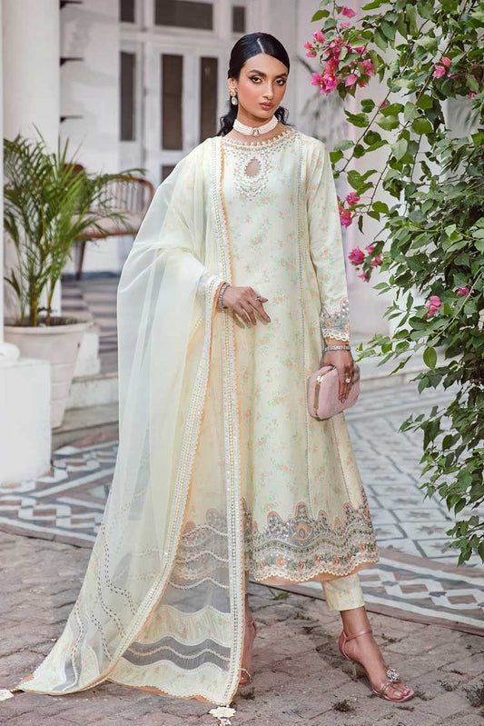 Picture of Jazmin - 06 Lime Primrose Iris Lawn Spring Summer Collection - Available at Raja Sahib