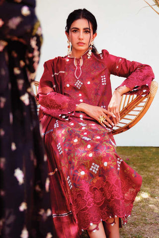 Qalamkar - RT 07 Ruby Qlinekari Lawn Collection