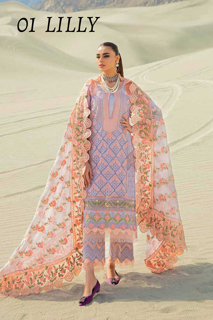 Picture of Maryam Hussain - 01 Lilly Luxury Lawn Collection Vol 2 - Available at Raja Sahib