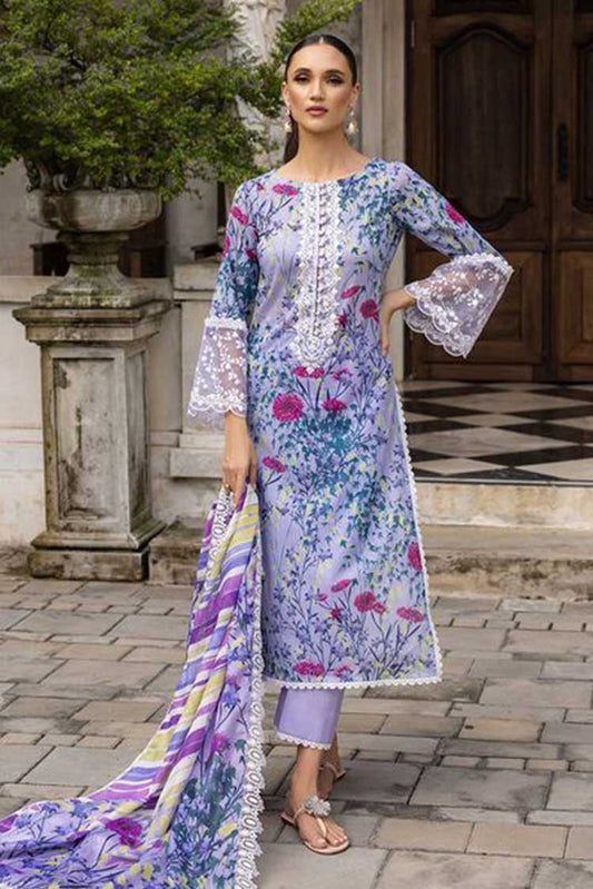 Picture of Zainab Chottani - 10B Frosty Orchid Tahra Embroidered Lawn Collection - Available at Raja Sahib