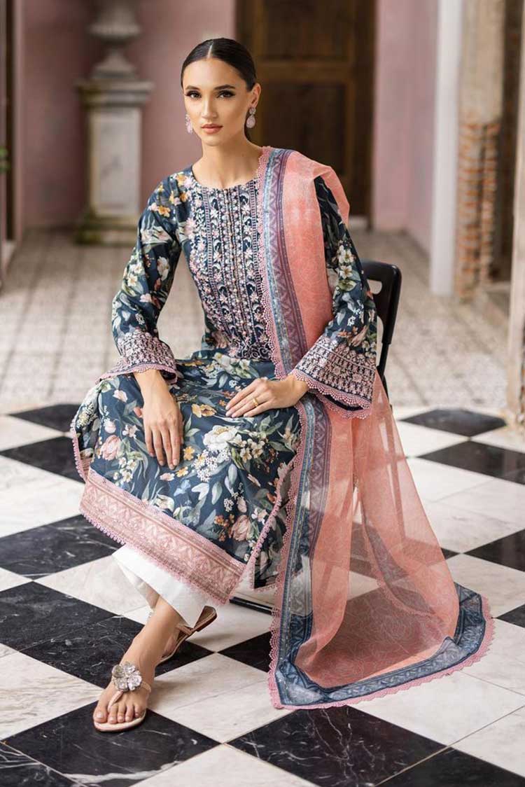 Picture of Zainab Chottani - 1B Jade Charm Tahra Embroidered Lawn Collection - Available at Raja Sahib