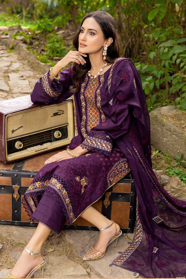 Picture of Shaista - SML 42 Mehrunisa Embroidered Lawn Collection - Available at Raja Sahib