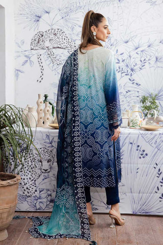 NSG 125 Gardenia Embroidered Printed Slub Linen Collection Vol 5