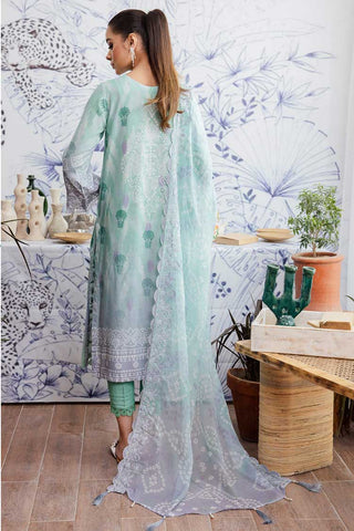 NSG 129 Gardenia Embroidered Printed Slub Linen Collection Vol 5