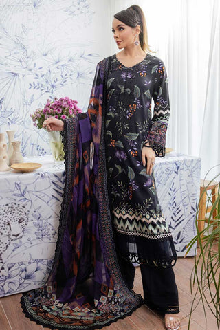 NSG 131 Gardenia Embroidered Printed Slub Linen Collection Vol 5