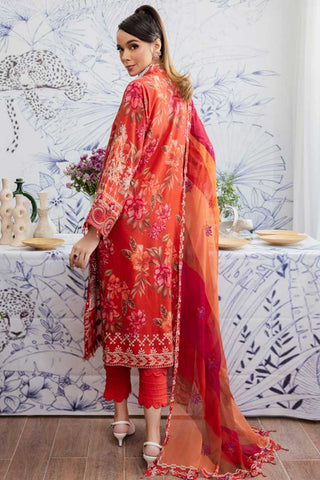 NSG 132 Gardenia Embroidered Printed Slub Linen Collection Vol 5