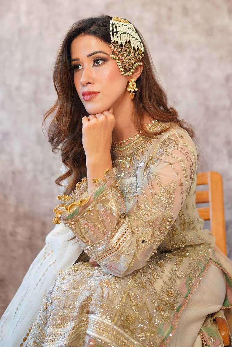 Picture of Maryam Hussain - MLF23 08 Zarq Marwa 4 Piece Festive Collection - Available at Raja Sahib