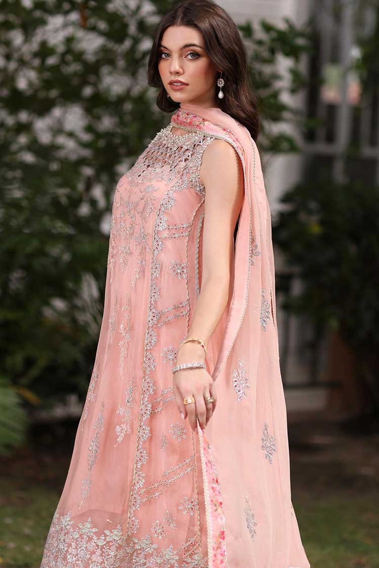 Picture of Noor by Saadia Asad - D2 Khai Noor Chiffon Handwork Schiffli And Laserkari Collection - Available at Raja Sahib