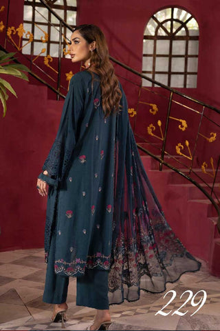 Design 229 Premium Embroidered Karandi Collection