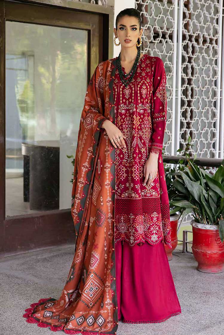 Picture of Nureh - NE 56 Exclusive Embroidered & Embellished Leather Peach Collection - Available at Raja Sahib