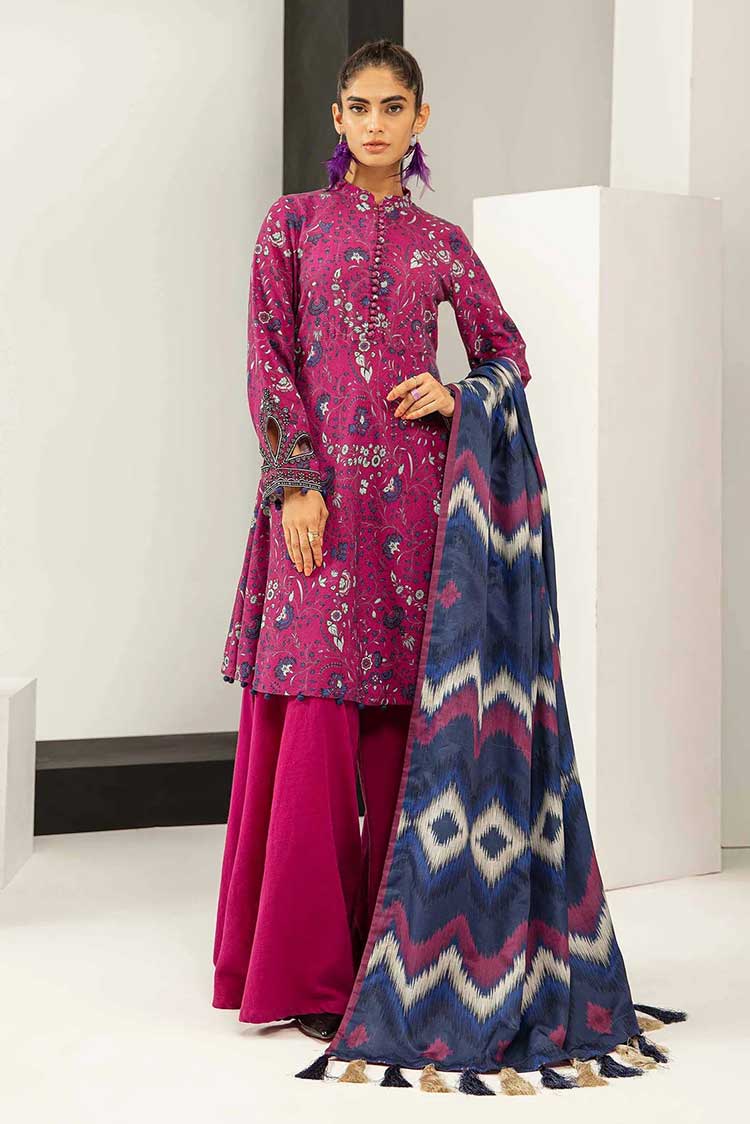 Picture of Maria B - MB-US23-209-A (3 PC) M Basics Khaddar Winter Edition - Available at Raja Sahib