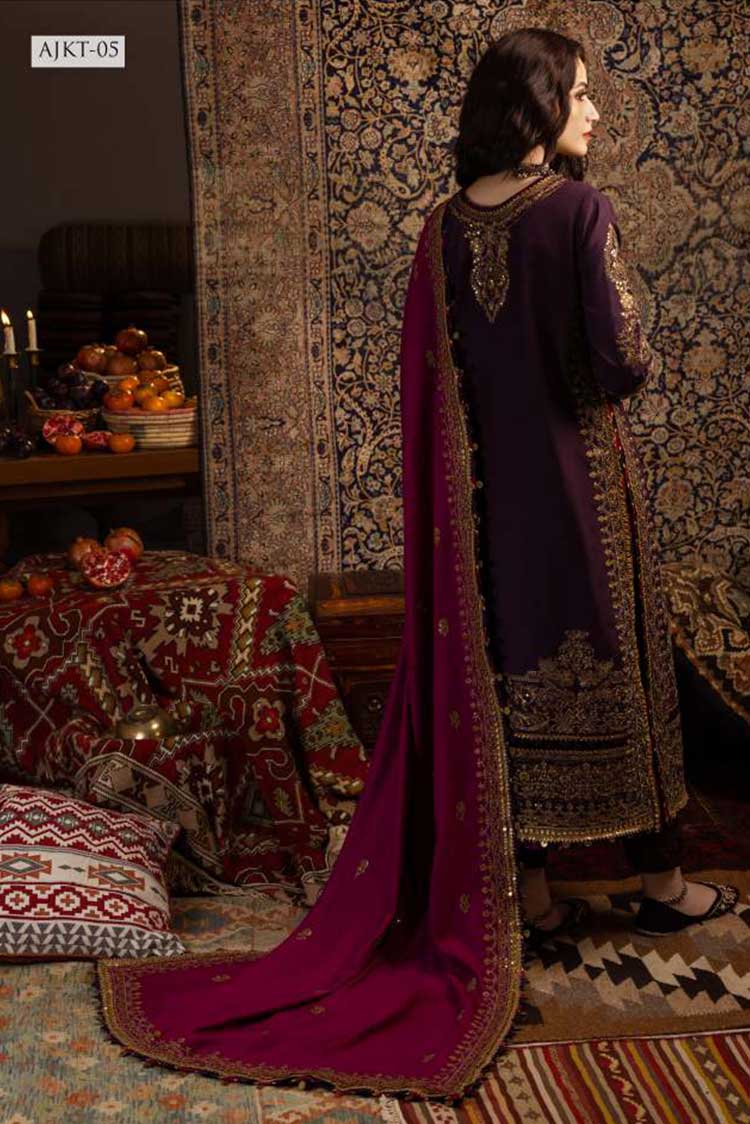 Picture of Asim Jofa - AJKT 05 Kashmiri Taanka Embroidered Shawl Collection - Available at Raja Sahib