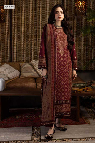 AJKT 06 Kashmiri Taanka Embroidered Shawl Collection