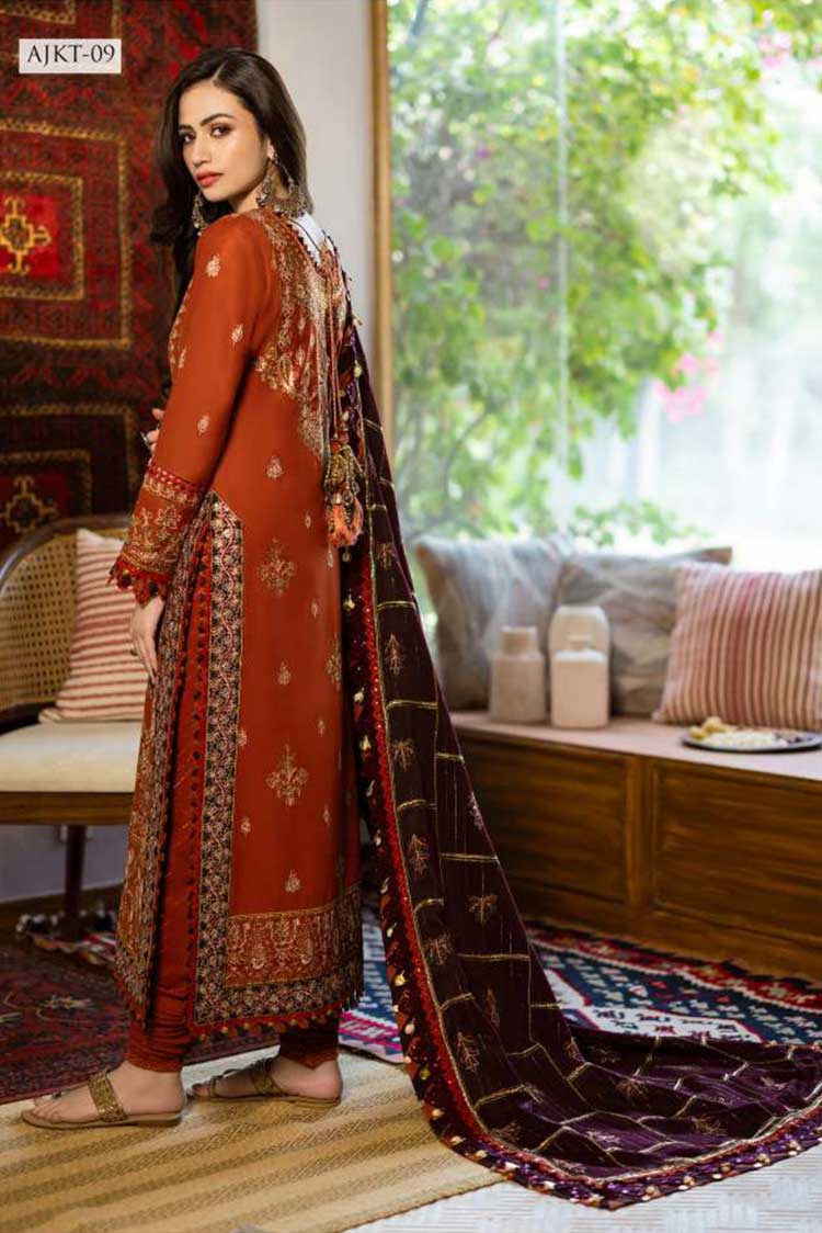 Picture of Asim Jofa - AJKT 09 Kashmiri Taanka Embroidered Shawl Collection - Available at Raja Sahib