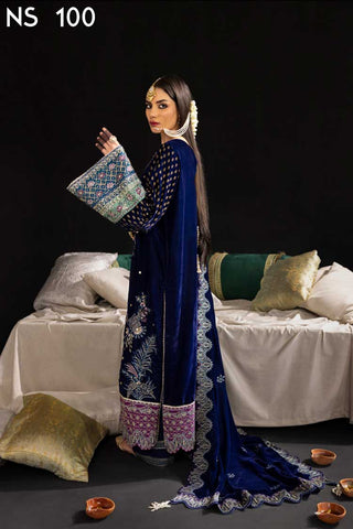 NS 100 Nooreza Maya Exclusive Embroidered Velvet Collection