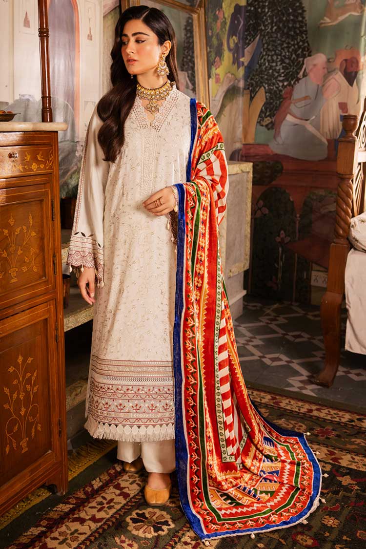 Picture of Nureh - NE 64 Exclusive Embroidered & Embellished Leather Peach Collection Vol 2 - Available at Raja Sahib